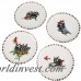 The Holiday Aisle 4 Piece Dog Cardinal Decorative Plate Set THDA3408